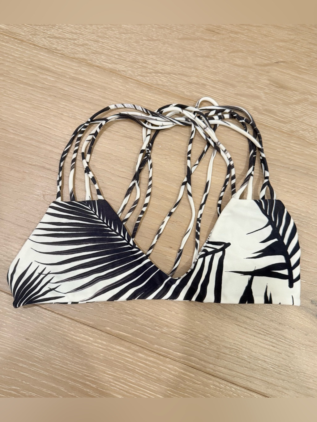 Mikoh Banyans Multi String Bikini Top Palm Leaf